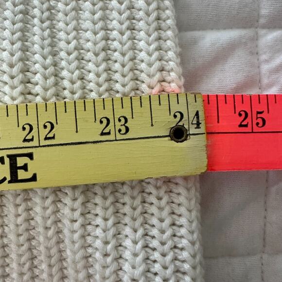 Abercrombie & Fitch Dress Womens XL White Chunky Knit Mini Shift Tennis Preppy - Picture 9 of 10